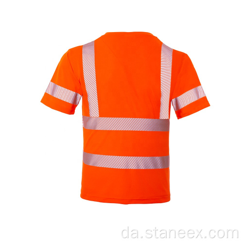 T-shirts med høj synlighed Sikkerhed reflekterende arbejde skjorter